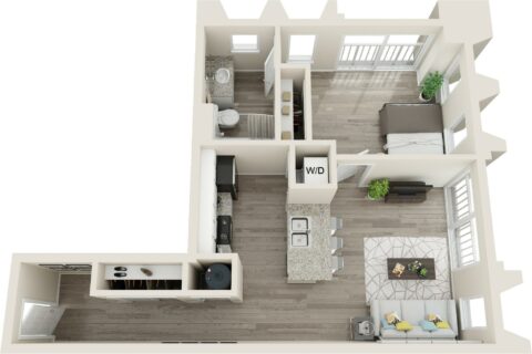 1 Bed / 1 Bath / 702 sq ft / Availability: Please Call / Deposit: $600+ / Rent: $1,308